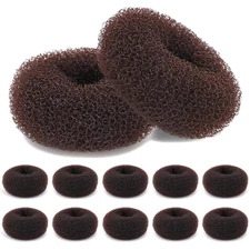 HOFASON Hair Bun Maker Donut 12 Pcs, Large Rings for Ballet Style Buns, Thick Ha