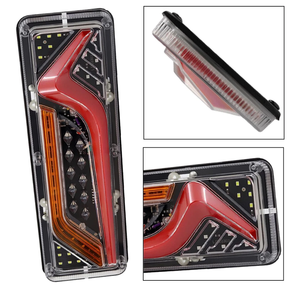 Luces de freno traseras LED dinámicas para camión 2 piezas 12/24 V intermitentes Foto 4 de 4