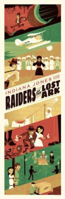 Indiana Jones Raiders of the Lost Ark Dave Perillo Variant Poster Print 12x36