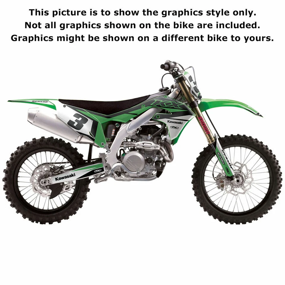 Fábrica Effex EVO 19 Gráficos Kawasaki KX 80 100 KX80 KX100 98 99 00 Cubierta Tanque Foto 3 de 3