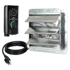 Electric Shutter Exhaust Fan Gable Mounted Aluminum Exhaust Ventilation 115 V