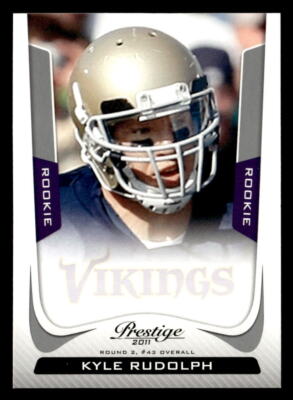 Kyle Rudolph Rookie Card Kyle Rudolph 2011 Panini Prestige Rookie Card #259 Minnesota Vikings | eBay