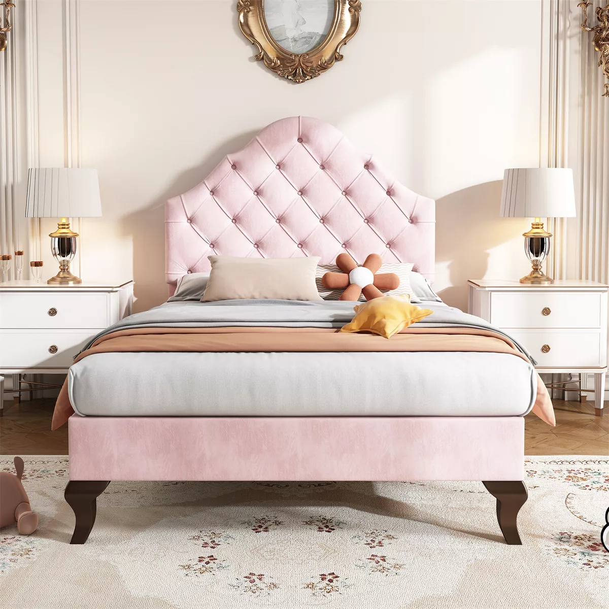 Pink 2024 bed twin