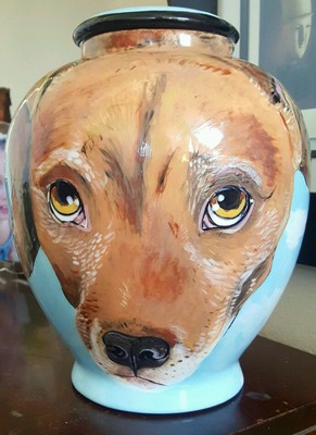Custom Terrier Pet URN DOG cremation ALL BREEDS urns pet portrait PET pORTRAIT