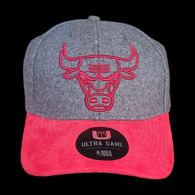 Unisex Chicago Bulls Ultra Game NBA Snapback Hat Cap Gray