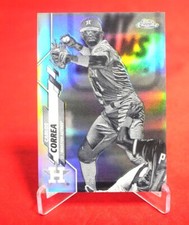 Carlos Correa Negative Refractor Topps Chrome 2020 Baseball Card #29