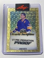 ADAM OATES 2024 Leaf Metal Legends Inscript SUPER Prismatic GOLD Proof 1/1 (Y)