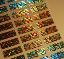 100 1 x .375 Inch Silver Hologram Tamper Evident Labels Stickers