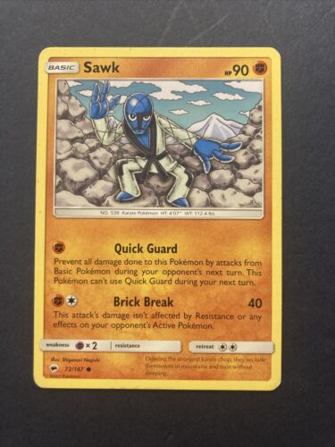 Sawk - 72/147 - Common - Burning Shadows - Pokemon - MP+ - Picture 1 of 2