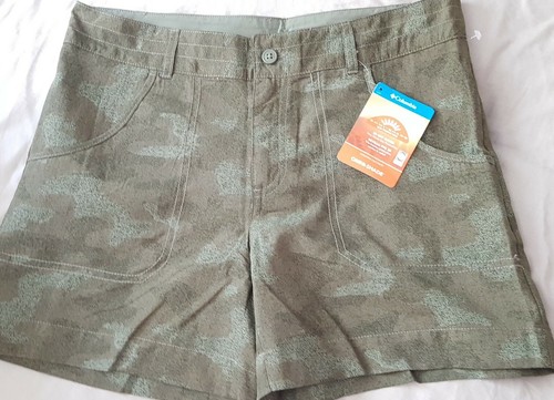 COLUMBIA YOUTH BOYS SHORTS GREEN CAMO 