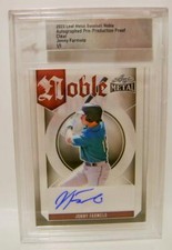 JOHNNY FARMELO NOBLE CLEAR SLABBED PROOF 1/1 AUTO LEAF METAL BASEBALL 2023