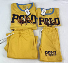 Polo Ralph Lauren Kids Youth SHIRT Top  SHORTS Set sz SMALL 3-4 YELLOW 97.50