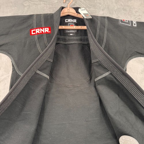 Combat Corner CRNR v6 BJJ Gi A2 Black Jiu Jitsu Kimono w/ Budo Patch Warrior - Picture 4 of 16