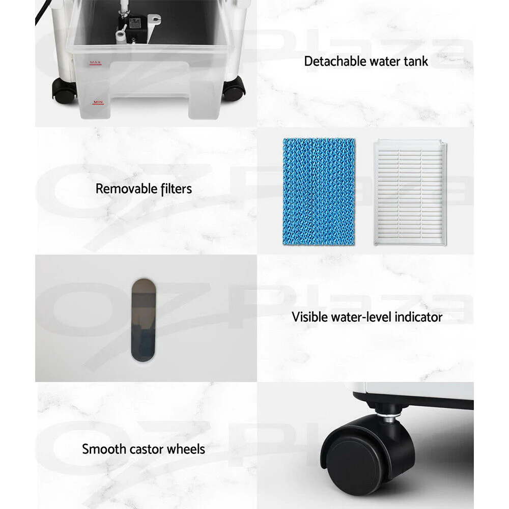 Devanti Evaporative Air Cooler Conditioner Portable Cooling Fan 6L