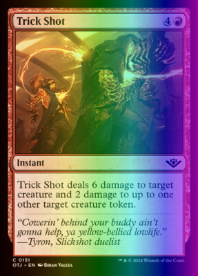 MTG Magic the Gathering Trick Shot (151/441) Outlaws of Thunder Junction LP FOIL