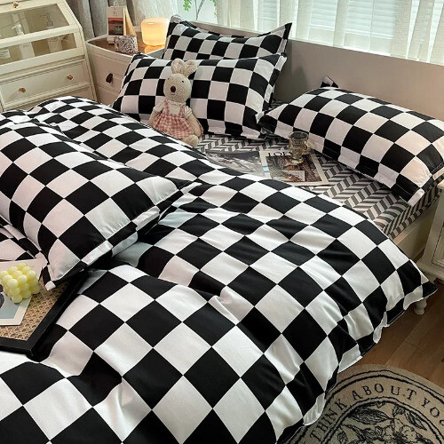 3/4pcs Cute Cartoon Fruit Bedding Set Flat Bed Sheet Duvet Cover Pillowcase - Bild 5 von 48