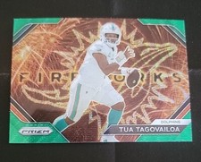 Tua Tagovailoa 2023 Panini Prizm #F-3 Fireworks Green Wave Miami Dolphins