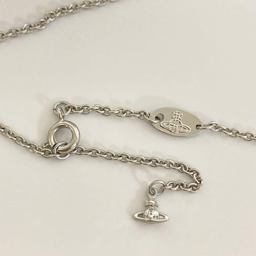 Vivienne Westwood Necklace Ribbon Orb Silver Gold w