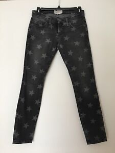 womens star print jeans