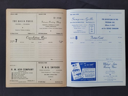 1947 Hinchliffe Stadium Midget Auto Racing Programm, Cover/Johnny Ringger - Bild 4 von 5