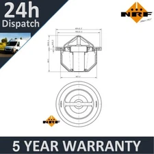 Fits Peugeot 306 406 Citroen Xsara 1.8 1.9 D TD 2.0 NRF Thermostat Coolant