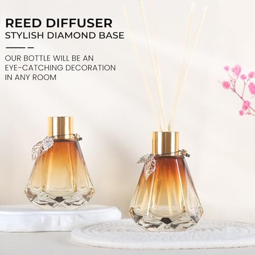 4pcs Reed Diffuser, Reed Diffuser Empty Bottles with 20pcs Reed 4PCS ...