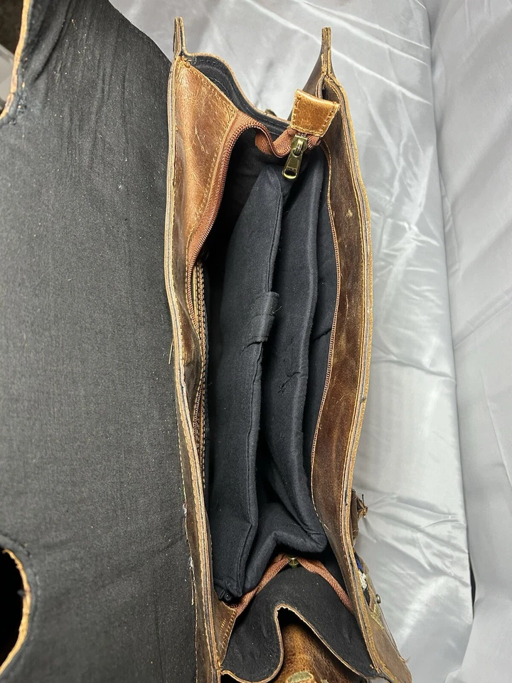 Vintage Addiction Brown Leather Tote - Image 3 of 4