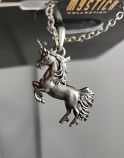 Beautiful Unicorn Pewter Pendant Necklace Fashion Jewelry. Top Craftsmanship.New