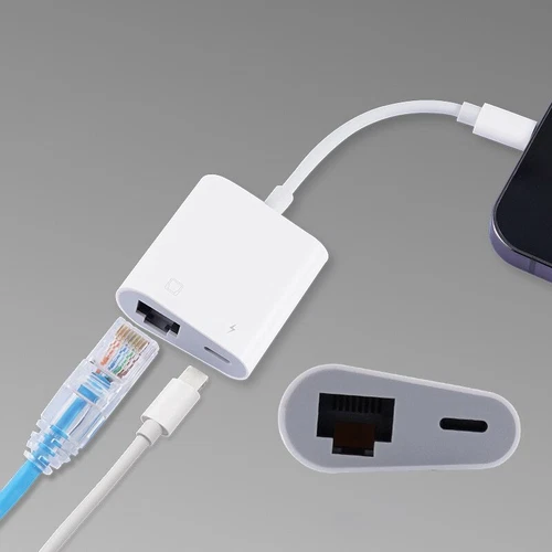 Lighting to RJ45 Ethernet OTG Adapter LAN Wired Network Cable/Hub