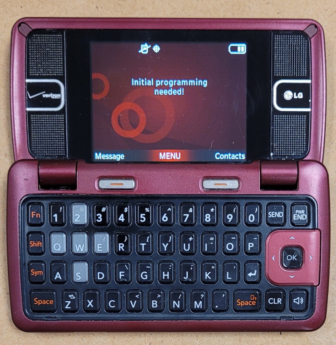 k1840 CHENE NOIR ORPHEE 2000 レコード　激レア LG EnV2 / enV 2 VX9100 - Red ( Verizon ) Cellular Keyboard Phone