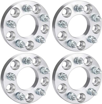 Heavy-Duty 1.5 Inch Wheel Spacers For Chevy & GMC – Fits S10, Blazer, Camaro, Corvette – 5x4.75 Bolt Pattern – 12x1.5 Studs – 6061 Billet Aluminum