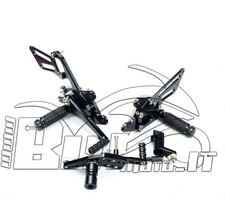 PEDANE ARRETRATE CNC X HONDA CBR 1000RR 2008 2009 2010 2011 ERGAL NERO REGOLABIL