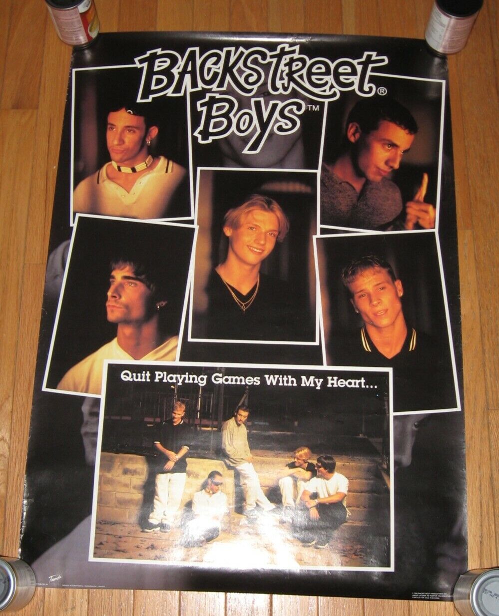 Vintage Backstreet Boys Quit Playing Games Lyrics Scrabble Shirt Large BSB