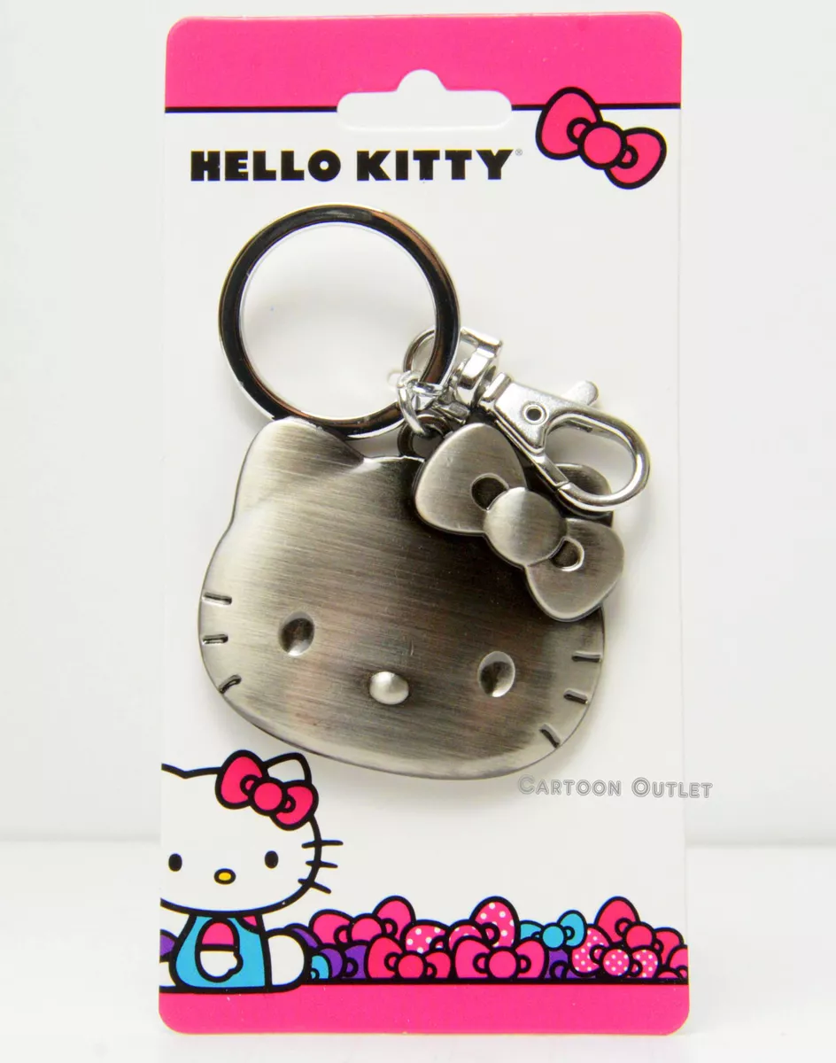 Hello Kitty Sanrio Pewter Key Chain Ring Collectible Metal Keychain  Birthday Gif