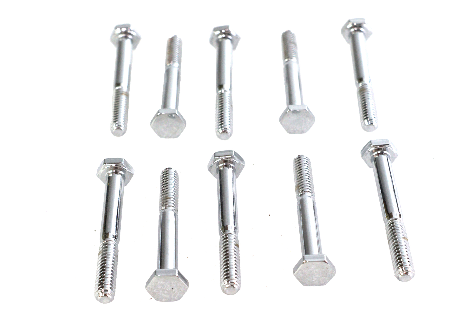 Hex Cap Bolts Chrome 1/4 inch x 2 inch fits Harley Davidson