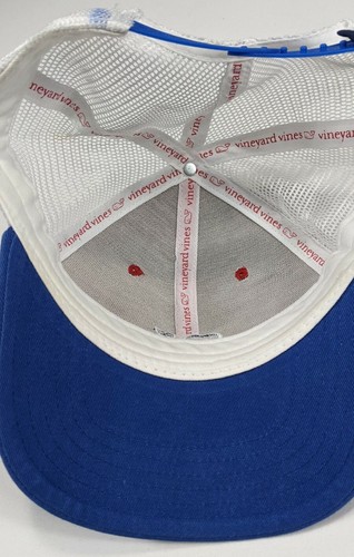 Vineyard Vines Snapback Trucker Hat Red White Blue USA Excellent - Picture 2 of 2