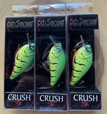 6TH SENSE (Lot of 3) CRUSH 50X (Rattling ) CRANKBAITS, Free Shipping! NWT!