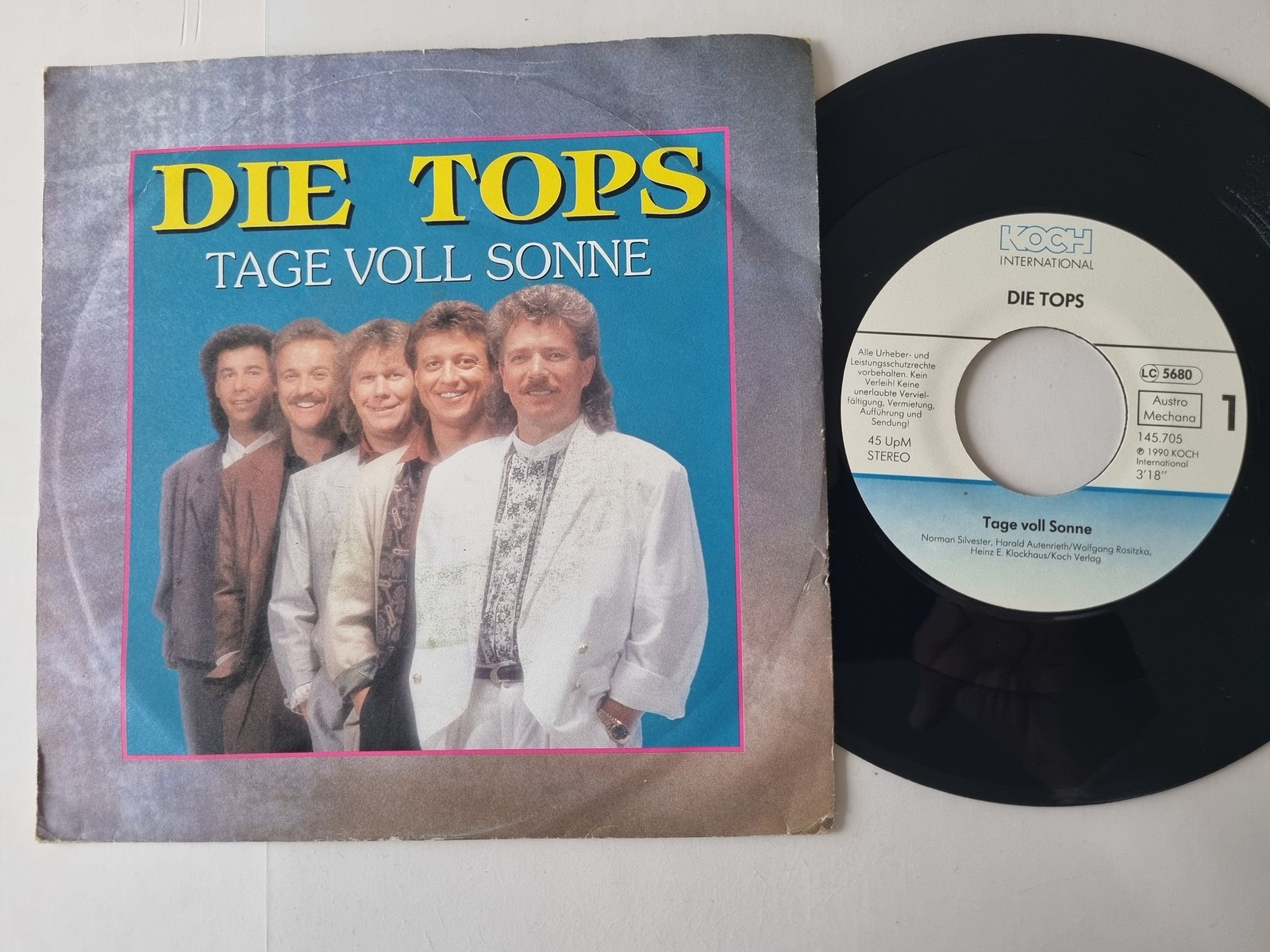 Die Tops - Tage voll Sonne 7'' Vinyl Germany