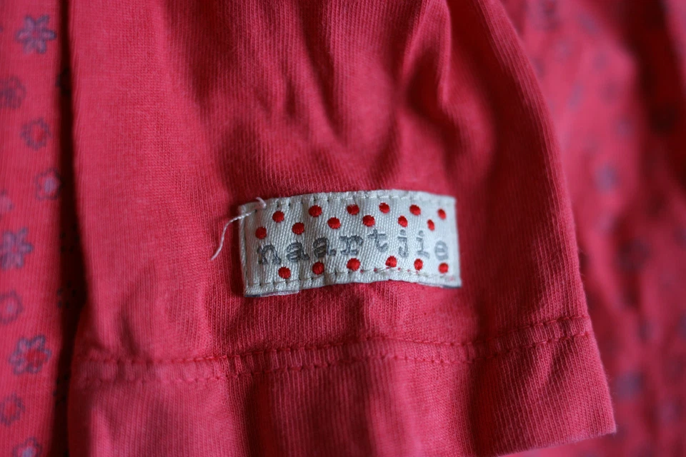 Vestido NAARTJIE VINTAGE GATITOS Talla 7 XL Manga Larga Rosa Rojo Otoño 2009 Usado en Excelente Condición Foto 3 de 4