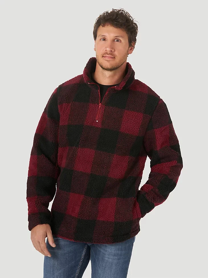 Plaid quarter zip hot sale