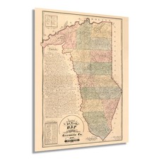 1882 Greenville County South Carolina Map - Vintage Greenville County SC Poster