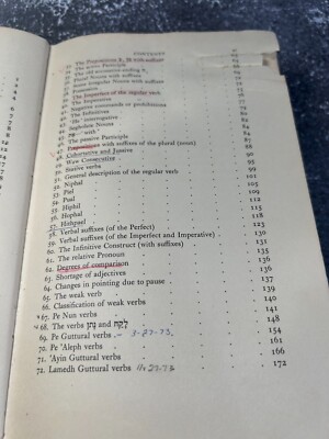 A Practical Grammar for Classical Hebrew by J. Weingreen | eBay