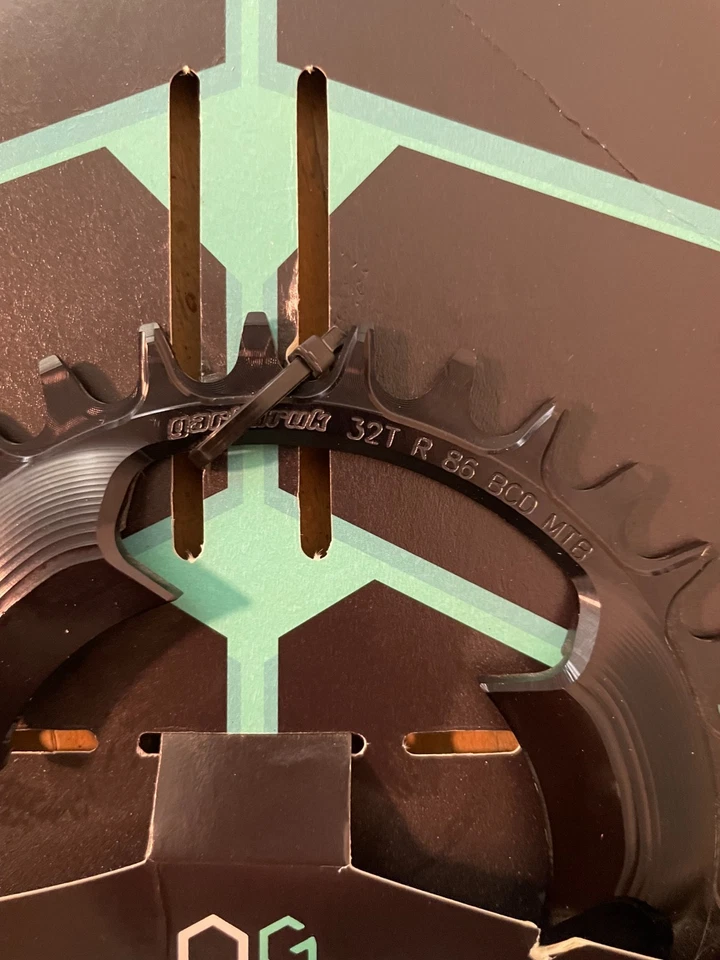 Garbaruk 窄宽链环 32T 3 螺 86 BCD 适用于 FSA 黑色圆形 MTB — 第 2/3 张图片