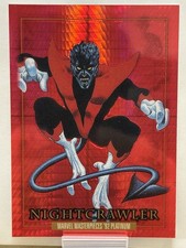 2024 Skybox Marvel Masterpieces 92 Platinum Red Prism /492 Nightcrawler #62