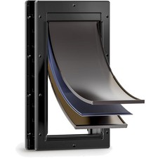 3-Flap Pet Door for Wall Dog Door for Wall Exterior, Large Doggie Door for Walls