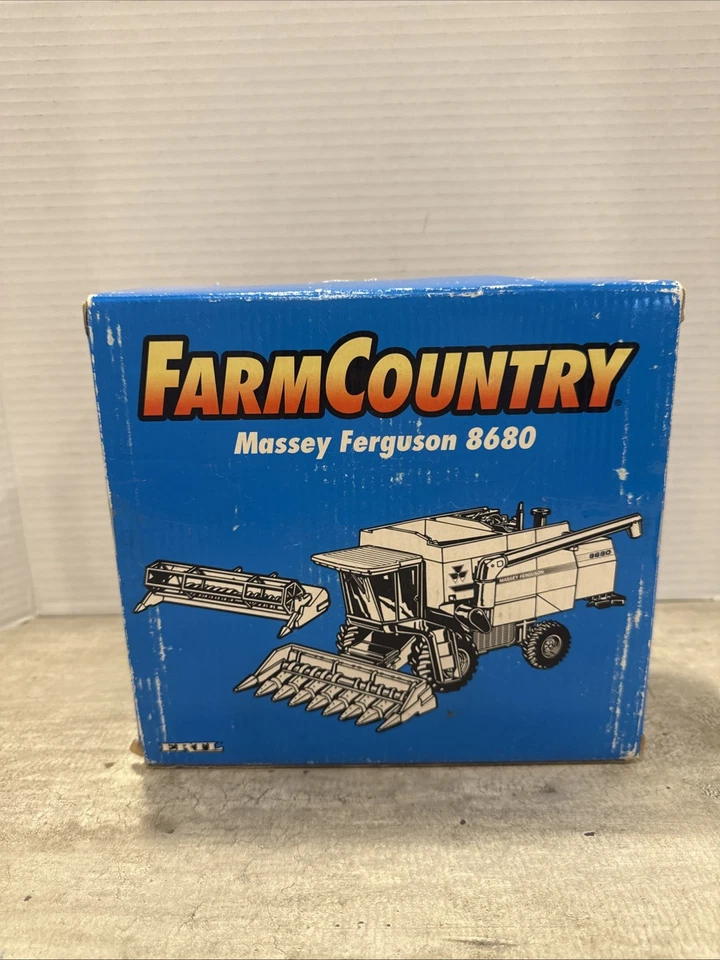 NEW Massey Ferguson 8680 Combine With Both Heads By Ertl Farm Country 1/64 Scale - Image 3 of 4