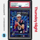 2024 PANINI DONRUSS #16 DRAKE MAYE RETRO RATED ROOKIE PSA 8