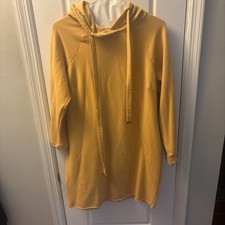 Preowned Curvy Girl By Ashley Stewart SZ 1X Hooded Long Sleeve Sweatshirt Dress