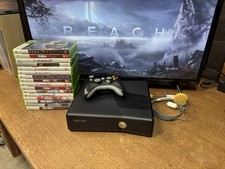 Xbox 360 Slim 4GB Matte Black Console with OEM Wireless Controller W/ 16 Games