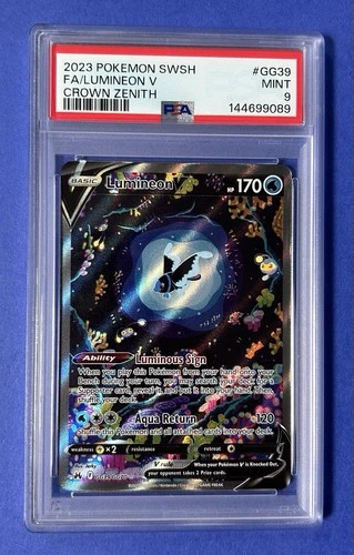 2023 Pokémon SWSH FA/Lumineon V Crown Zenith #GG39 PSA 9 MINT